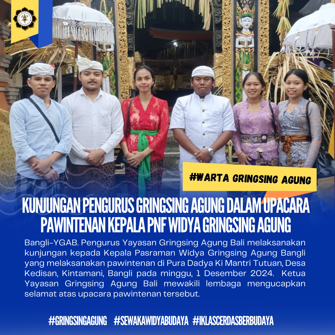 Pengurus GA dalam Upacara Pawintenan Kepala PNF WGA